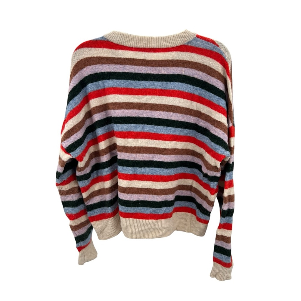 Madewell Red and Pink Crew Neck Sweater - Picture 2 of 4
